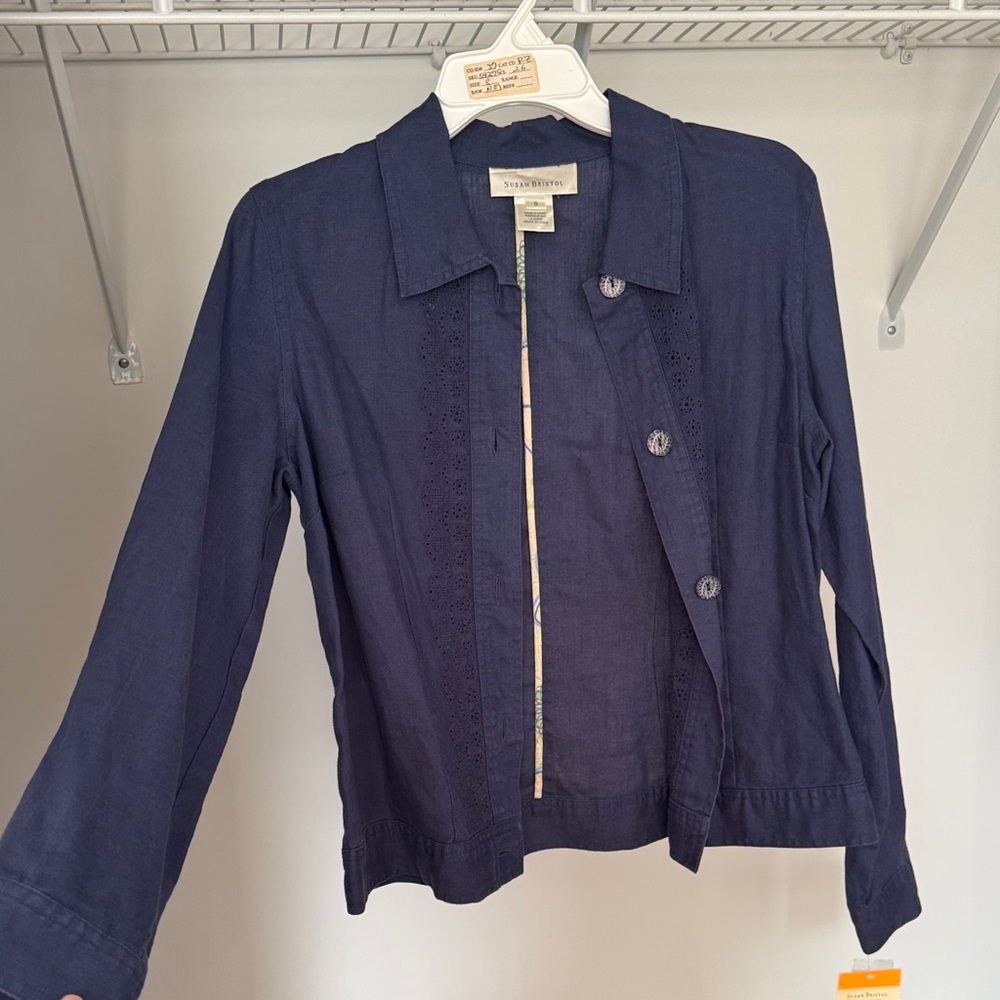 Susan Bristol Indigo Button-Up Jacket